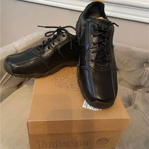 Timberland Lexington Ave Men's Sz 10M Black Leather Lace-Up Sneakers New w/Box